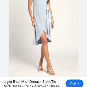 XS Lulu's Sky Blue Textured Dress